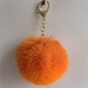 Colgante de bola de pelo sintético de conejo rex de imitación de 8 cm, llavero, accesorios para bolso de joyería DIY, colgante de bola de lana al por mayor