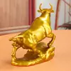 Venta al por mayor de fábrica Ornamento de Toro de Cobre Majestuoso como un Toro Arcoíris Escritorio de Oficina Artesanía de Cobre Regalo Zodiaco