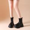 Botas Martin de Suela Gruesa para Mujer 2026 Otoño Nuevo Estilo Adelgazantes Versátiles Nicho Modernas Botas de Media Caña Botines Chelsea de Suela Blanda