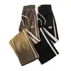 Pantalones de pana para hombre, otoño, juvenil, pantalones holgados rectos de pierna ancha, pantalones deportivos casuales de moda forrados de forro polar para hombre