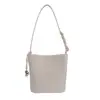 Bolsa Saco Tecida Feminina 2026 Novo Estilo Fashionável Versátil Cor Sólida Ombro Único Transversal Bolsa Saco Amarela Transfronteiriça