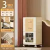Armário de armazenamento multicamadas 36-42CM, armário de armazenamento tipo gaveta para cabeceira de cama, banheiro, armário de cozinha com rodas, design de porta aberta, armário para espaços estreitos