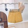 Pantalones de verano para niñas, pantalones antimosquitos para niños, pantalones cortos finos para bebés, pantalones casuales de verano para niños, pantalones de aire acondicionado a cuadros de verano