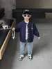 0289 Cardigan de Tricô Estilo College para Meninos Novo Estilo Jaqueta de Inverno para Bebê Suéter de Outono e Inverno para Crianças Estilo Coreano Inverno