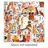 50 pegatinas de MarcusTheWorm, paquetes de emojis de memes virales divertidos, papelería al por mayor transfronteriza, pegatinas para equipaje DIY