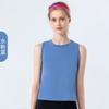 Nuevo Estilo Primavera y Verano Chaleco Deportivo de Yoga para Mujer, Cuello Redondo, Holgado, Transpirable, Top sin Mangas, Cubre Ropa de Running de Secado Rápido, Ropa de Fitness