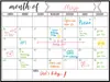 Imán de Nevera Amazon Transfronterizo Tablero de Mensajes Calendario Magnético de Borrado en Seco para Refrigerador Diseño Mensual de Calendario de Cocina Planificador Mensual