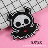 Insignia Bordada de Dibujos Animados Murciélago Diablo Murciélago Calavera Pegatina de Tela Accesorios para Ropa Infantil Parche Adhesivo