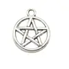 Precio de fábrica al por mayor collar con colgante de anillo de estrella de cinco puntas hueca aleación accesorios de joyería DIY 20 * 16 mm