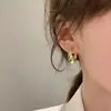 Diseño de Moda Simple Sentido Geométrico Pieza Redonda Borla Hebilla de Oreja Distintivo Moderno Celebridad de Internet Pendientes Elegantes Pendientes para Fans de Artistas Mujeres