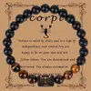 Ventas Directas de Fábrica en Stock Pulseras de Cuentas Redondas de los Doce Signos del Zodíaco Pulseras de Comercio Exterior Transfronterizo Pulseras de Cristal de Ojo de Tigre