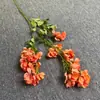 Flores Artificiales de Boda Color Naranja, Flores de Seda para Arreglos de Boda, Decoraciones para Banquetes de Compromiso, Arreglos Florales para Pasillos de Salones de Boda, Decoraciones de Fondo
