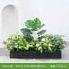 [Serie X80] Maceta Combinación Plantas Verdes Macetero Caja de Flores Flor Artificial Decoración Floral Planta Artificial Decoración de Paisaje Interior y Exterior