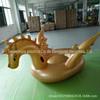 Fábrica direta proteção ambiental PVC inflável ouro dragão linha flutuante soprando dourado Pegasus cama flutuante animal Monte ponto