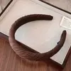 2026 Nueva Versión Coreana Diadema de Esponja de Corona Alta Plisada Elegante de Gama Alta, Accesorio para el Cabello Exquisito y Lujoso