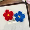 Grampo de Cabelo Flor de Lã Tricotada Novo de Inverno para Mulheres, Presilha Lateral Doce e Fofa, Grampo de Cabelo de Pelúcia, Presilha Retrô para Franja