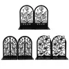 Estantería de escritorio de metal gruesa con patrón floral lindo para almacenamiento de libros, clip para libros estilo papelería, soporte para libros de escritorio transfronterizo de Amazon