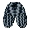 Pantalones Rayados para Niña Otoño/Invierno 2026 Nuevo Estilo Ropa de Otoño para Niños Pantalones de Chándal Anchos Elegantes Más Terciopelo Linterna de Moda para Bebé