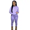 Ropa europea y americana para mujer, conjunto de dos piezas con sudadera con forro polar y pantalones anchos de cadera para mujer, sudadera deportiva casual