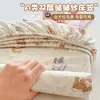 Juego de Tres Piezas de Sábana Bajera Ajustable de Gasa Arrugada de Doble Capa Suave Clase A, Funda Protectora de Cobertura Completa para Colchón Simmons, Funda de Colchón Marrón al por Mayor