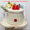 Cesta de Almacenamiento para Pastel de Muñeca Divertida Juguetes para Niños Cesta Tejida de Cuerda de Algodón de Dibujos Animados Caja Organizadora de Bocadillos para Escritorio de Sala de Estar