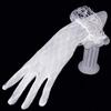 Estilo Coreano Celebridad de Internet Hilo de Hoja de Loto Encaje Corto Malla Transparente Guantes de Boda Joyería de Etiqueta Accesorios de Boda Guantes