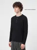 Ropa para Hombre APO Suéter de punto para hombre de manga larga holgado con cuello henley, textura texturizada, estilo old money