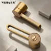 Juego de cerradura de puerta ecológico minimalista italiano para el hogar, manija de puerta universal de línea recta de lujo ligero para dormitorio, baño, cocina