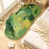 Alfombra de Noche para Habitación de Alienígena Verde Antideslizante Tacto de Alta Gama Decoración de Habitación Armario Sala de Estar Musgo Aislamiento Frío Felpudo