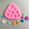 Varios Moldes de Silicona de Resina de Flores, Herramientas para Pasteles de Fondant, Moldes para Jabón Artesanal de Arcilla Suave