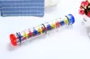 Tubo de Sonido de Lluvia Tubo de Arena Orff Educación Temprana Auditiva Plástico Materiales Didácticos Tubo de Sonido de Lluvia de Manivela para Niños Juguete de Reloj de Arena Arcoíris