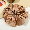 Goma para el pelo satinada estilo coreano, color liso, tamaño grande, alta elasticidad, estilo francés, accesorio para el pelo elegante y de alta gama, venta al por mayor