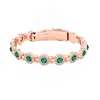 Pulseira Magnética Amazon Cross Cobre Antigo Vermelho Três Fileiras Fecho Dobrável Eletrodepositado Escovado Pulseira Liga de Zinco Joias Masculinas