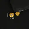 Anillo de Plata S925 Chapado en Oro Incrustado Flor de Girasol Luna Blanca Superficie Agujero Pasante Accesorios Moda DIY Nuevo Chinoiserie Accesorios de Flores Pequeñas