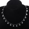 Joyería de acero de titanio de alta calidad con personalidad transfronteriza, colgante de barra curva, carita sonriente de palma, cruz de té, collar de acero inoxidable