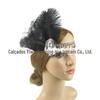Nova faixa de cabeça vintage Gatsby dos anos 1920, acessório de cabelo de penas de liga metálica, estilo europeu e americano, faixa de cabelo com borla