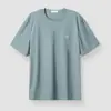 Promoção Camiseta de Seda de Gelo com Toque Fresco Manga Curta Verão Nova Cor Sólida Gola Redonda Levemente Solta Casual Top Fino