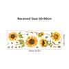 BR0193F Pegatinas de pared autoadhesivas con diseño de girasol y abejita de dibujos animados para habitación infantil, guardería y aula