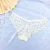 Ropa interior europea y americana de cintura media, diseño de deseo puro, talla grande, comercio exterior, ropa interior triangular, ropa interior de malla de encaje para mujer