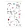 Suministro transfronterizo Impermeable en stock Pegatinas de tatuaje para niños Pegatinas faciales para fiestas Dibujos animados Divertido Unicornio Pegatinas para niños