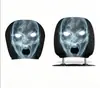 Comercio Exterior Transfronterizo Calavera Negra Impresión de Coche Funda para Reposacabezas Estilo Universal Estilo Elástico Divertida e Interesante Funda Universal para Cabeza