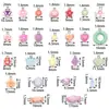Cuentas Lavadas de Dibujos Animados Frescas y Dulces, Cuentas Sueltas, Accesorios para Joyería DIY de Animales y Plantas, Cuentas Sueltas para Collar