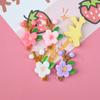 Rama de flor de durazno de colores brillantes, accesorios de resina, accesorios de bricolaje con pegamento en crema, decoración, material hecho a mano, funda para teléfono móvil