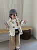 Camisa Graffiti Estampado Completo para Niño 2024 Nuevo Estilo Coreano Primavera y Otoño Nueva Camisa Guapa Chaqueta Casual para Niños