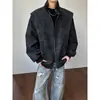 Chaqueta de Moda Otoño 2026 para Hombres y Mujeres, Estilo Retro Americano High Street, Cuello de Béisbol, Casual, Mismo Estilo para Parejas, Ropa de Abrigo Versátil