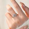 Anillo para mujer S925 plata de ley corona de alas en V 1 quilate boda moissanita joyería transfronteriza soporte vacío al por mayor