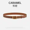Cinturón de cuero de diseño único para mujer, cinturilla de cuero genuino, cinturón decorativo para trajes y jeans, cinturón con hebilla de pasador, cinturón simple y versátil para mujer