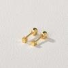 Uñas de oreja minimalistas europeas y americanas de plata S925 con diseño geométrico y cuadrado, estilo japonés y coreano, elegantes y con estilo para mujer.