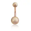 Piercing de umbigo europeu e americano fosco em aço inoxidável, argola de umbigo sexy, moda, dança do ventre, personalidade, joia de piercing multicolorida em estoque