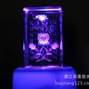 Flor de rosa de cristal tallado giratorio luminoso USB regalo de cumpleaños para esposa/regalo de San Valentín